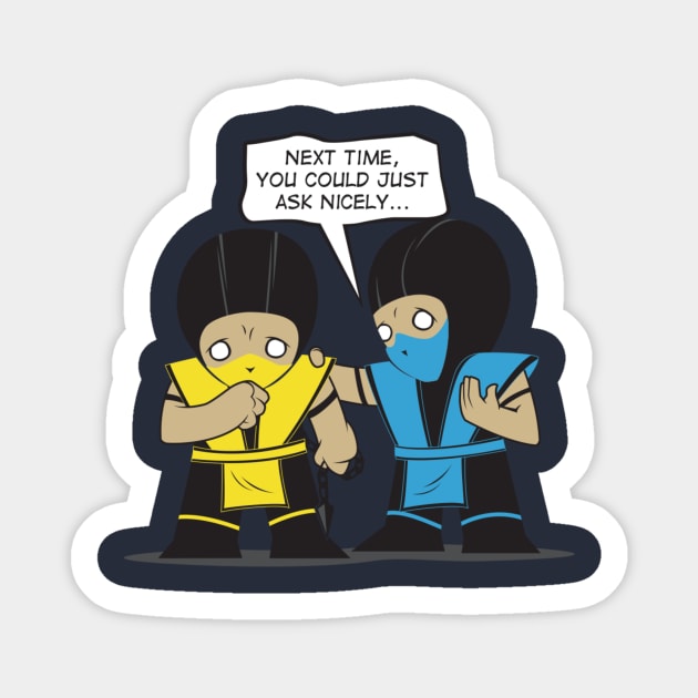 Subby vs. Scorpion Sticker by iceknyght